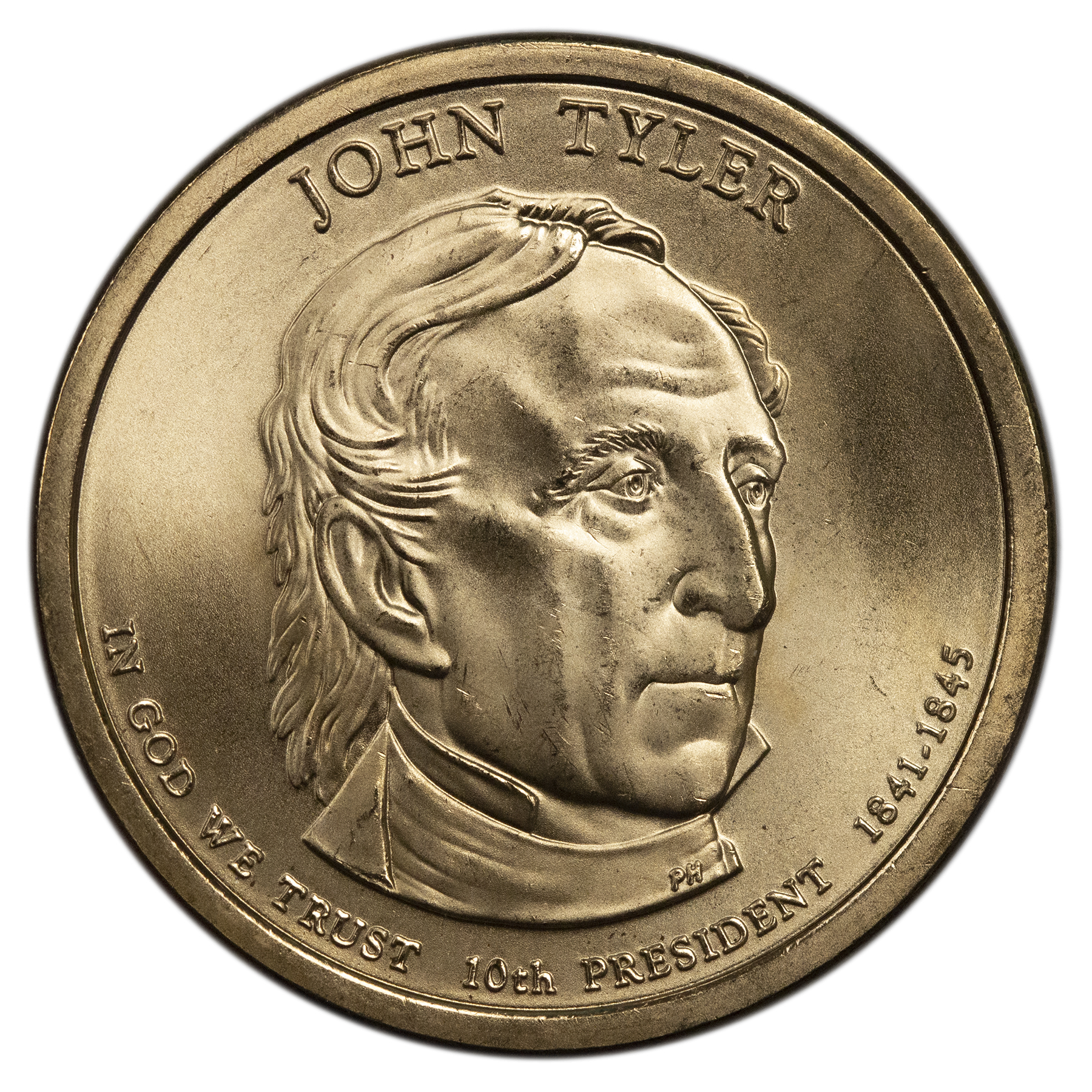 2009 -D John Tyler Presidential Dollar BU Clad US Coin