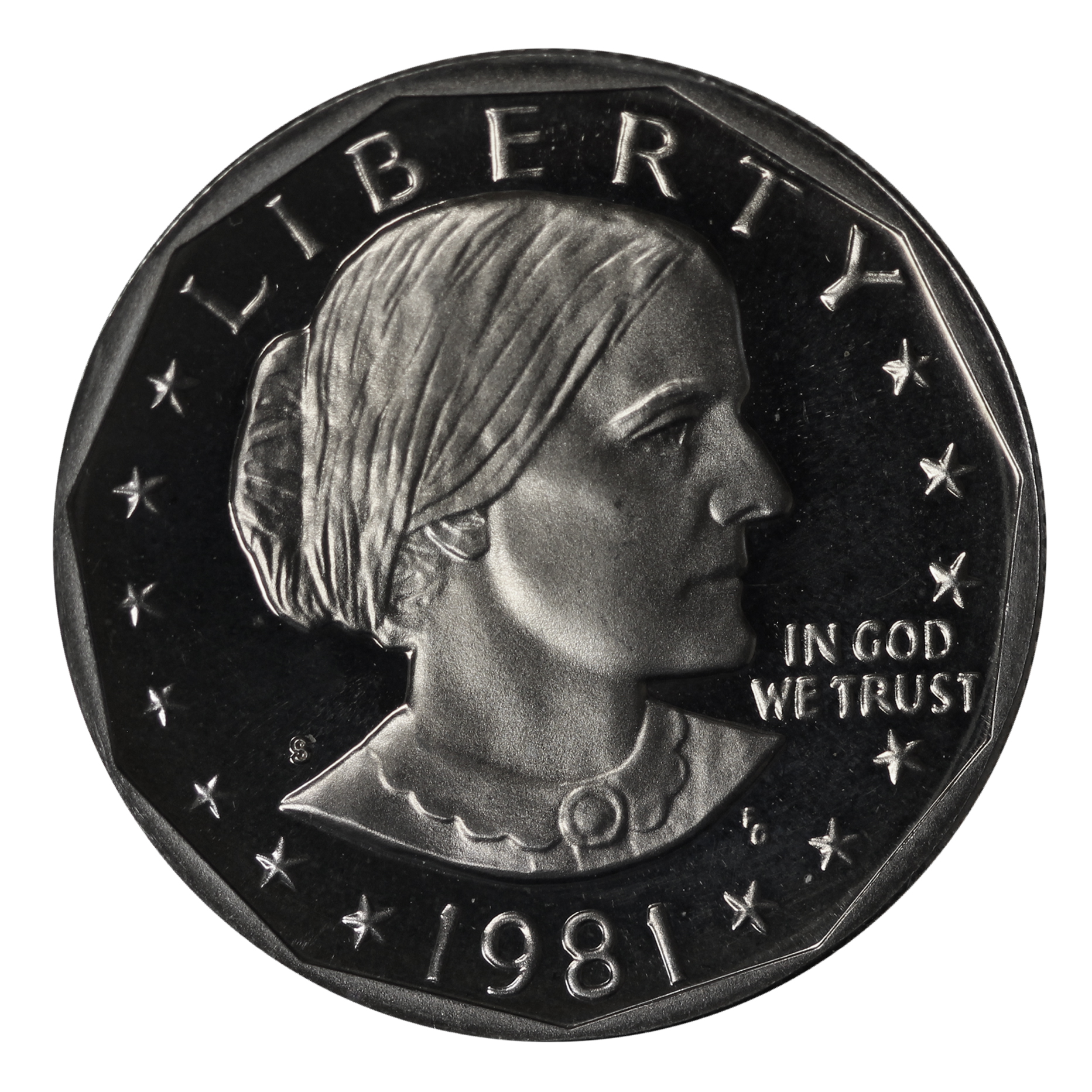 1981 S Susan B Anthony Dollar Type 1 Gem Deep Cameo Proof Roll 20 US Coins