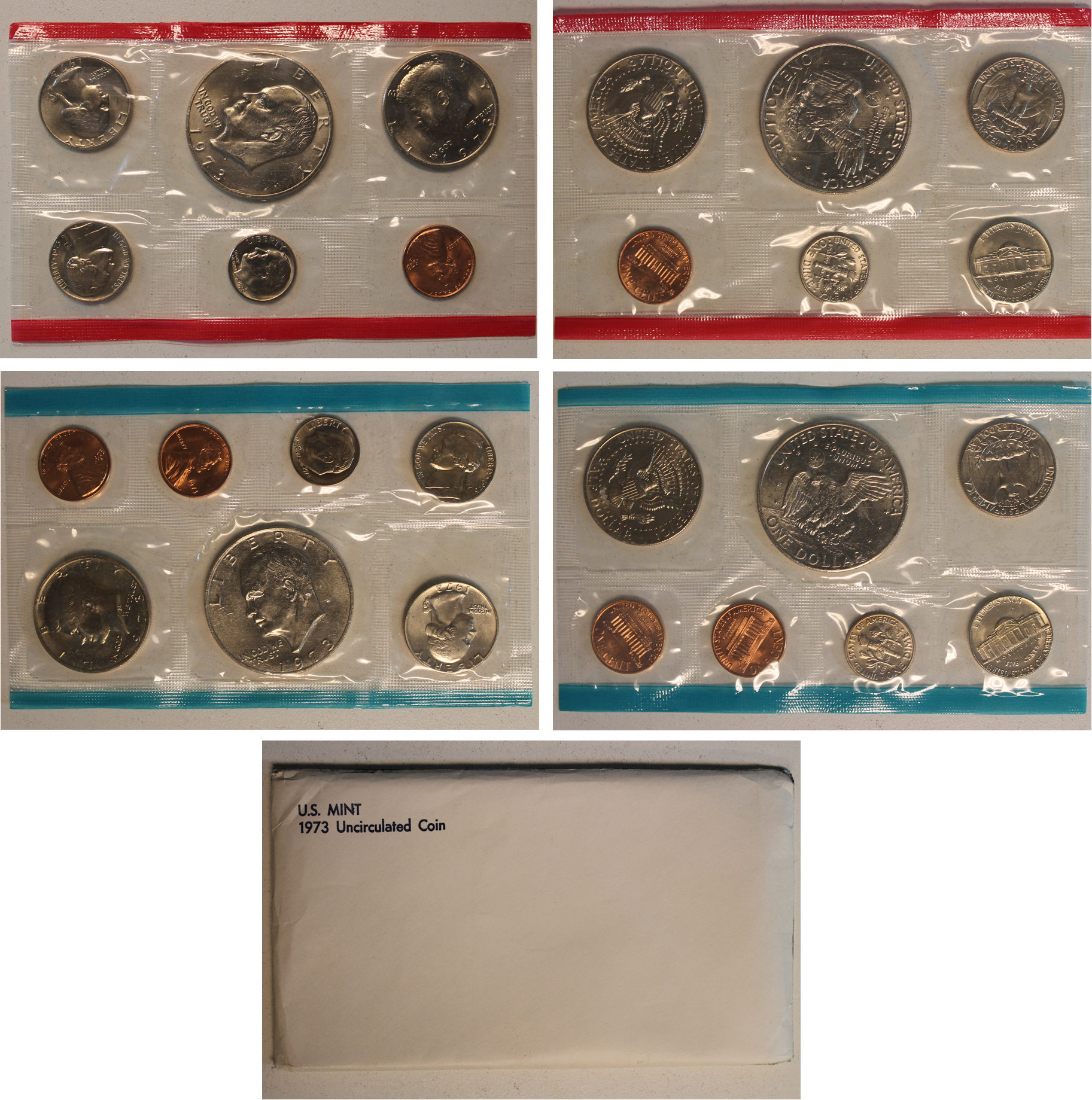 1995 P D US Mint Set 10 Piece in original packaging from US mint Brilliant Uncirculated