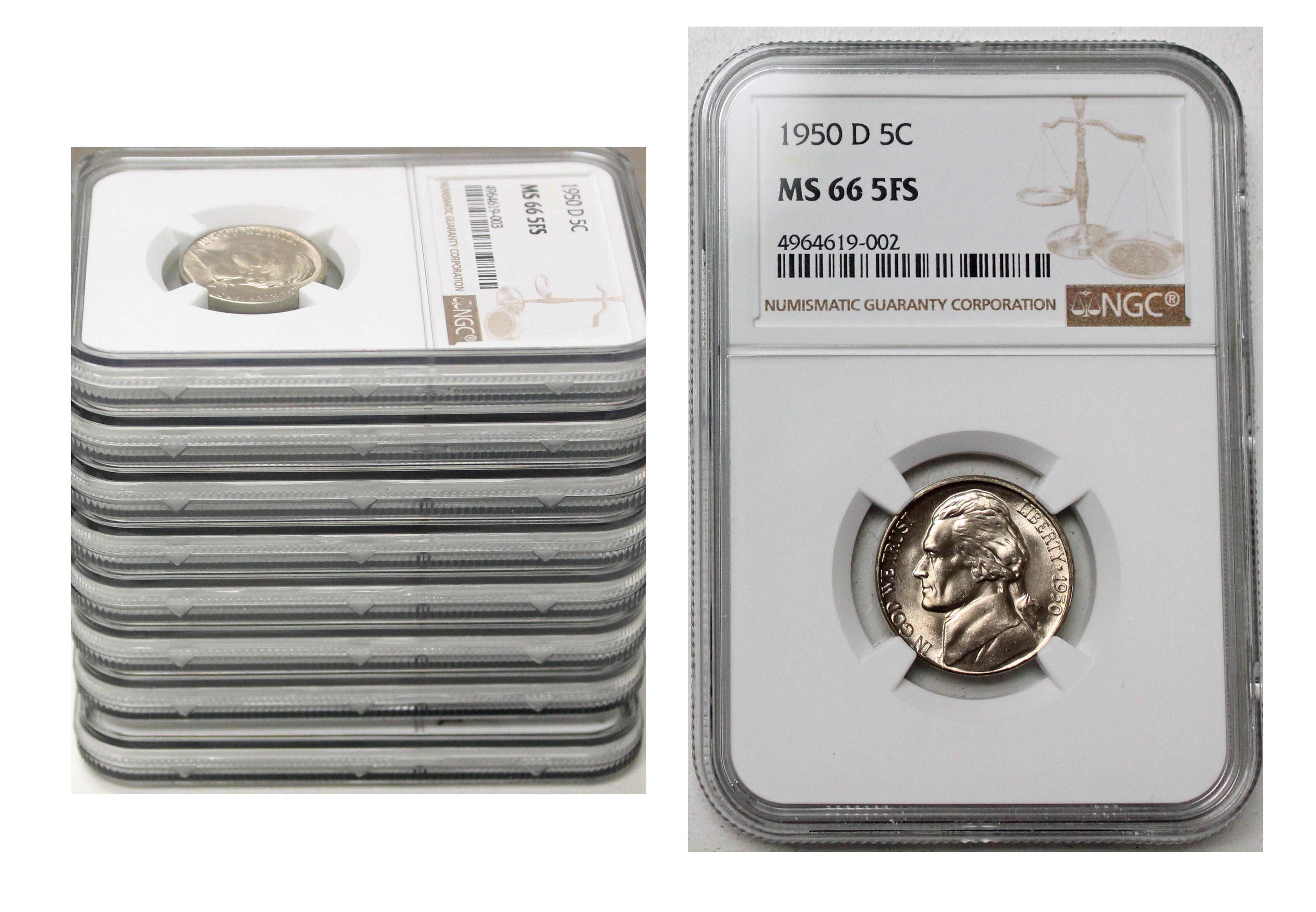 1938-D PCGS MS-66 Full Steps Jefferson Nickel FN