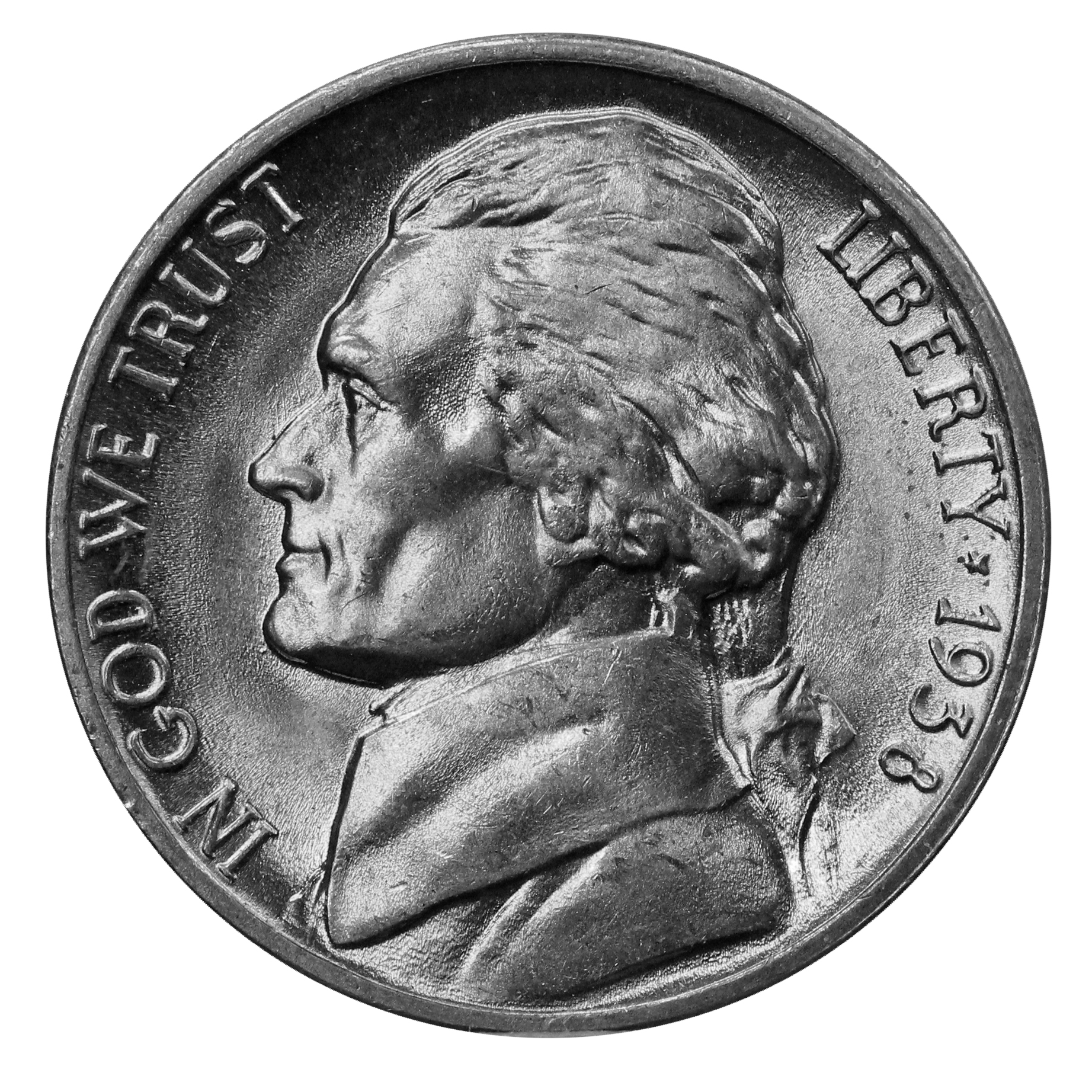 1938 D Jefferson Nickel Fine FN