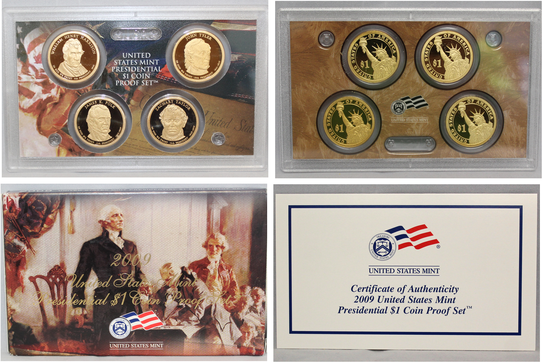 2008-S United States Mint Presidential Dollar Proof Set W// Original Box COA OGP