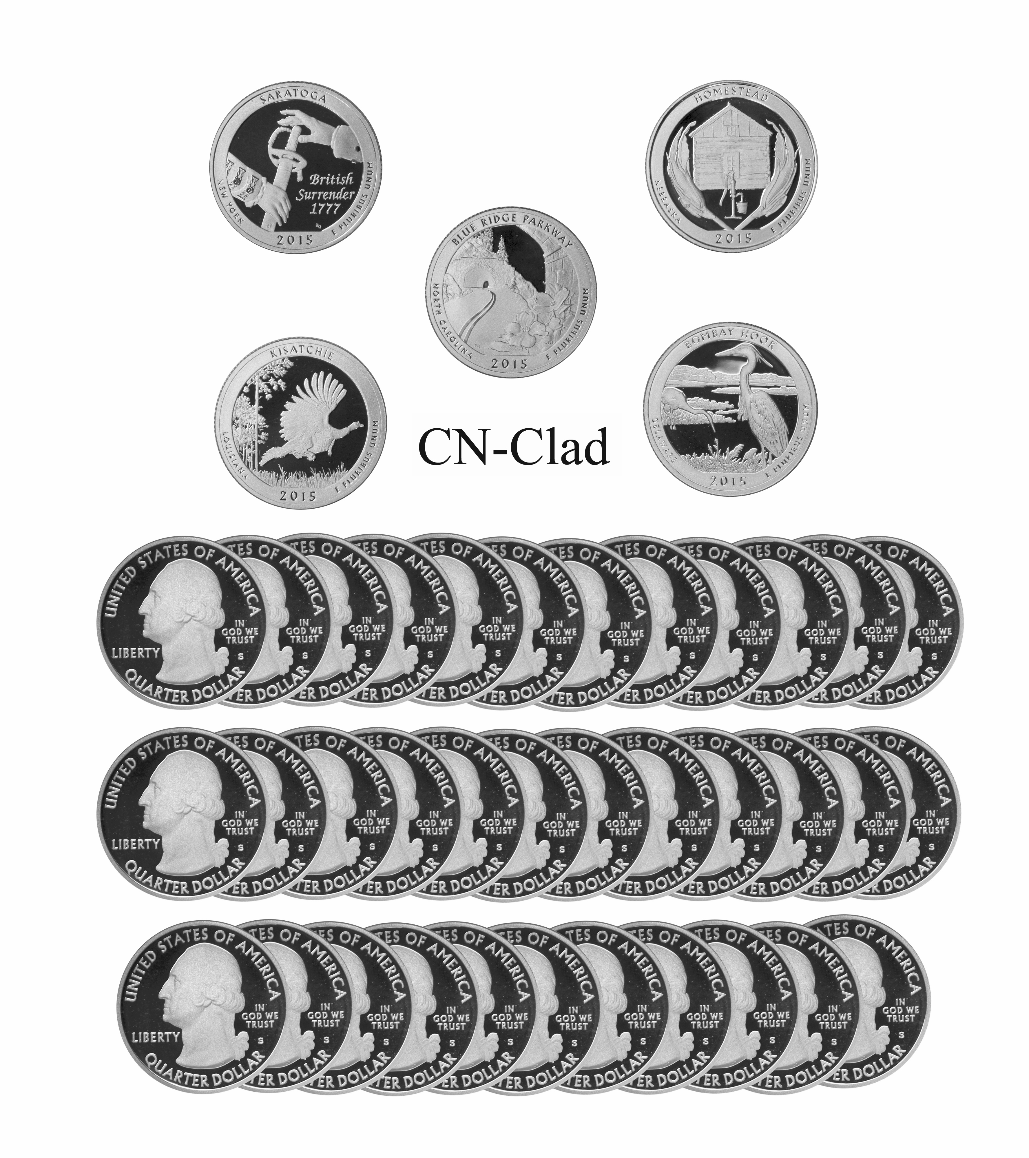 5 Clad 2016 S Proof Deep Cameo American Parks Quarters Set Combined Shipping