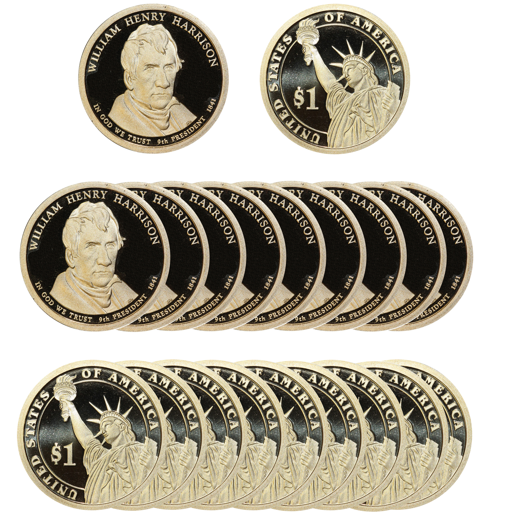 2009 William Henry Harrison S Dollar Roll From Proof Sets 
