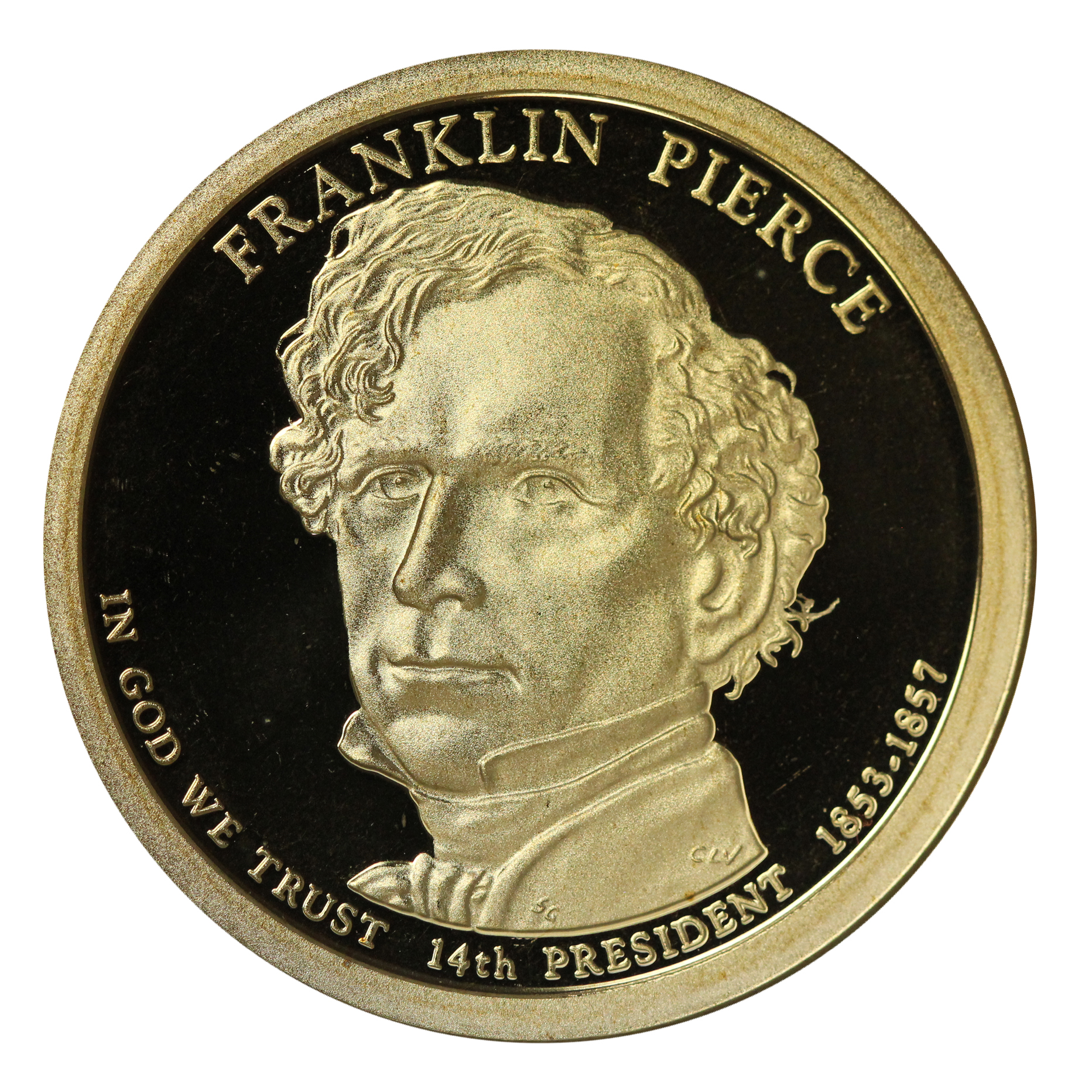 2010 -S Franklin Pierce Presidential Proof Dollar Gem Deep Cameo US ...
