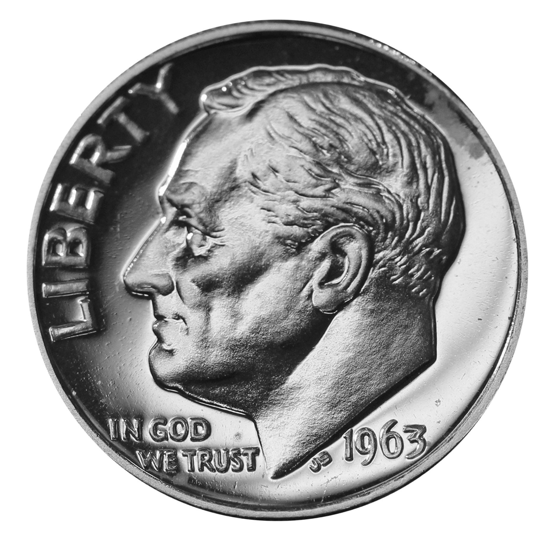 1963-P 10c Roosevelt Dime 90/% Silver Brilliant 10 Cent