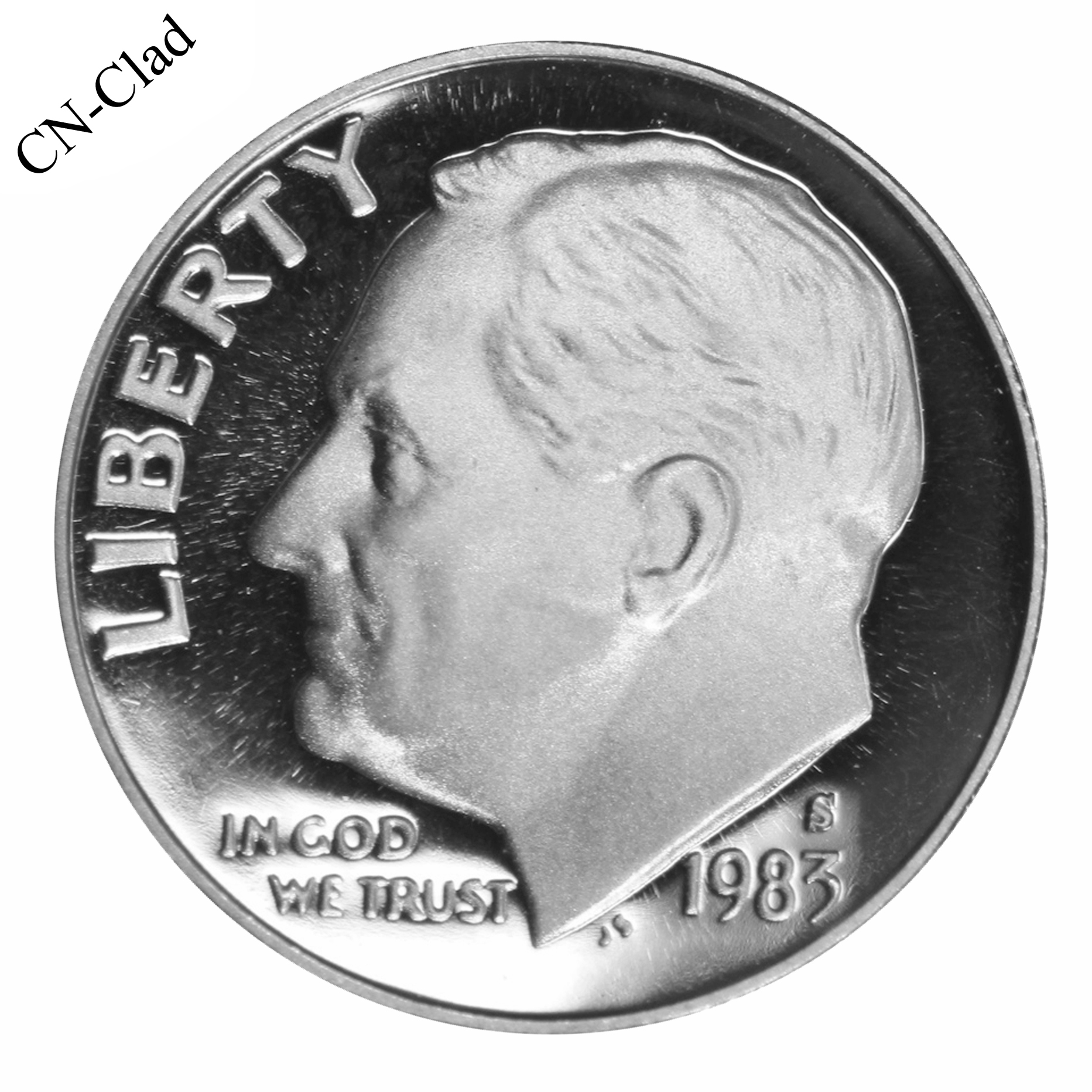 1995 S Roosevelt Dime 10c Gem Deep Cameo Proof CN-Clad Roll 50 US coins
