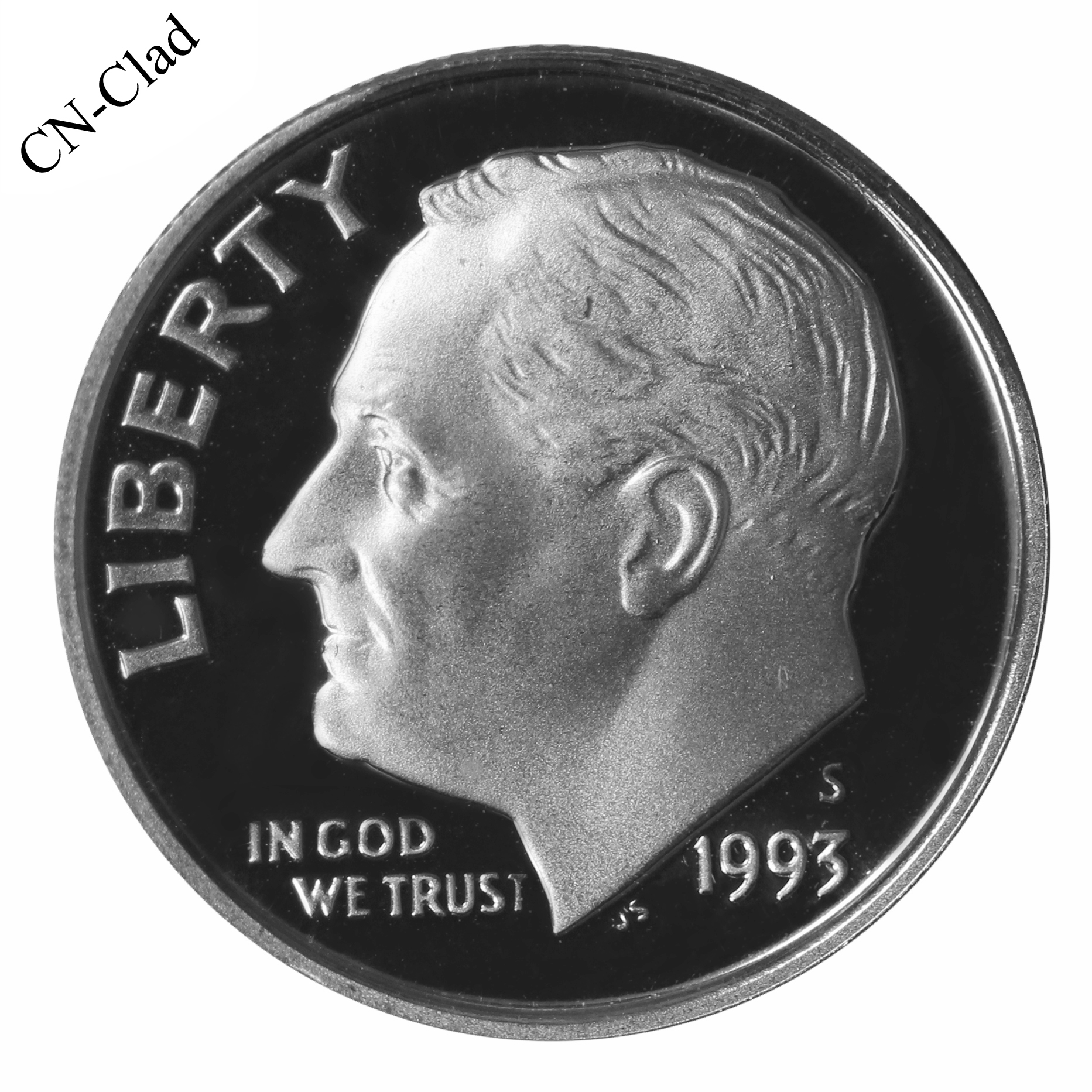 Download 1993 S Roosevelt Dime 10c Gem Deep Cameo Proof CN-Clad US ...