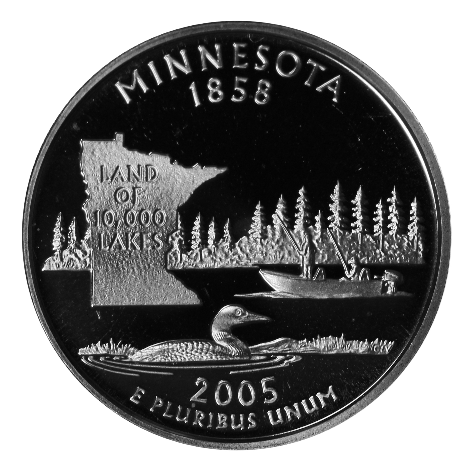 2005 S State Quarter Minnesota Gem Deep Cameo Proof 90 Silver US Coin