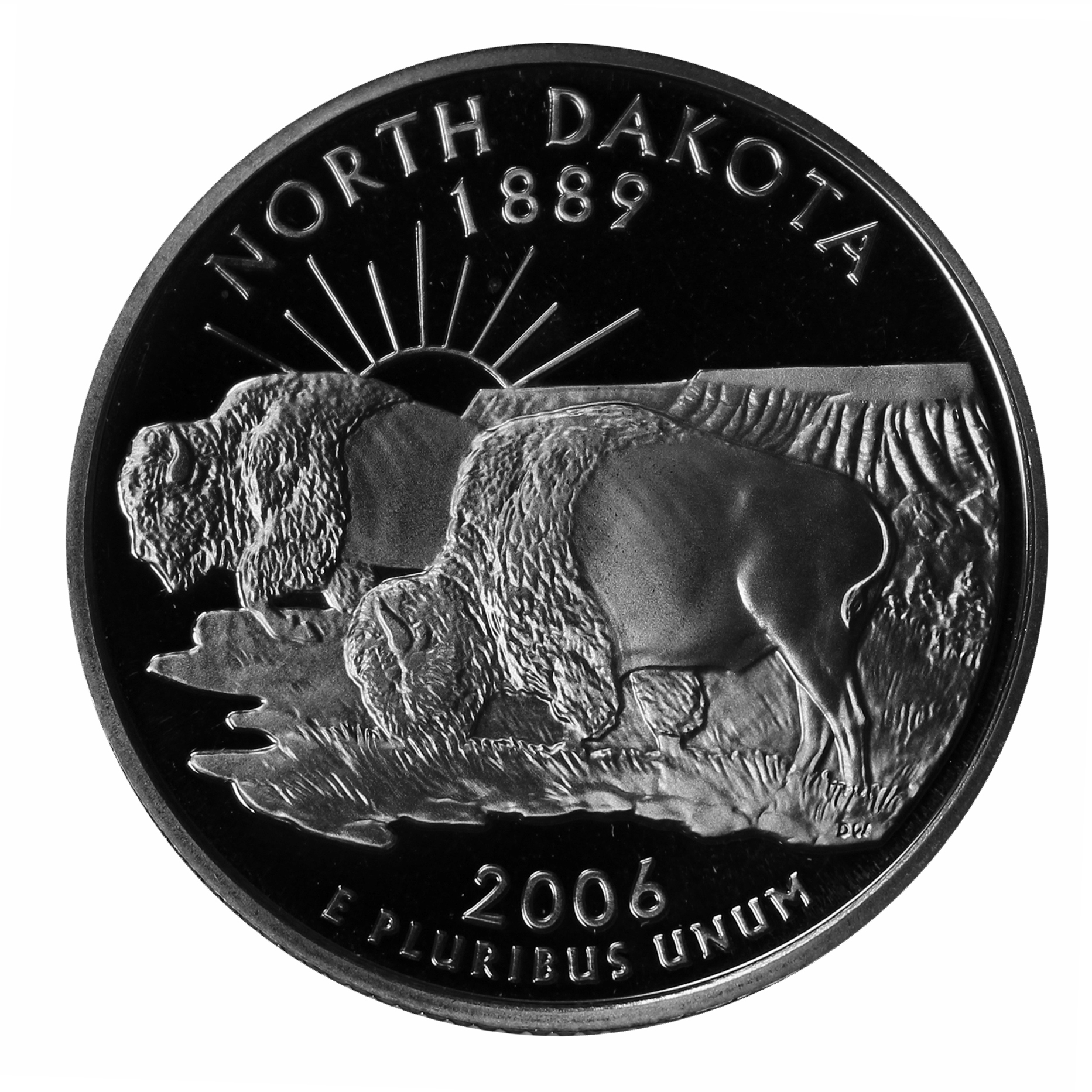 2006 S State Quarter North Dakota Gem Deep Cameo Proof 90 Silver US