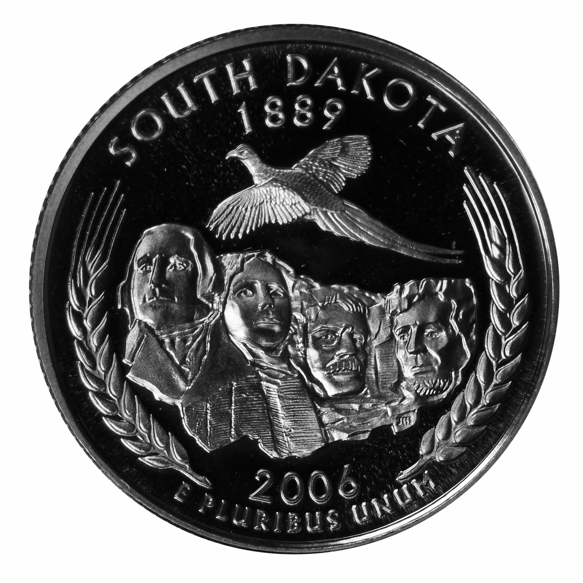 2006 S State Quarter South Dakota Gem Deep Cameo Proof 90 Silver US