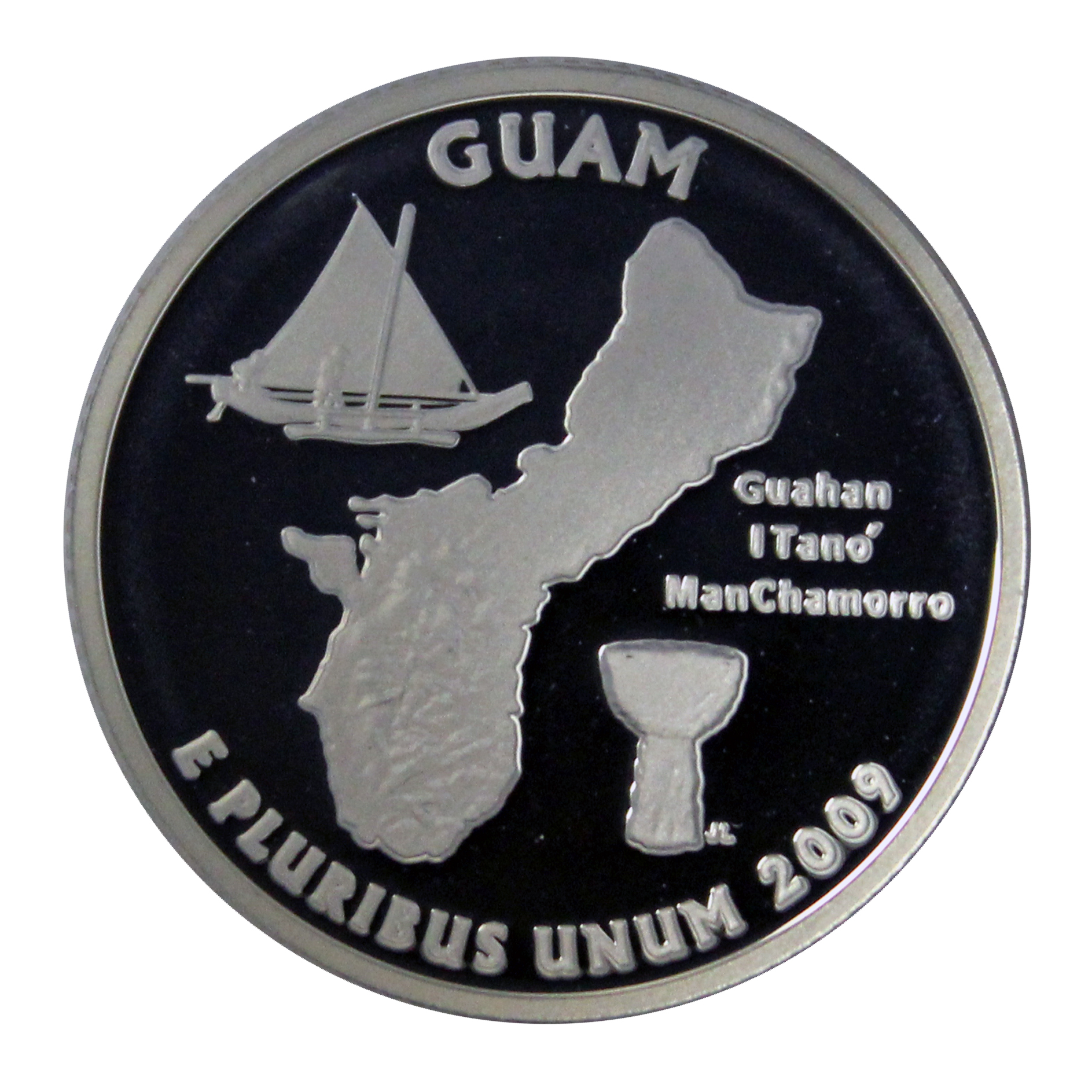 2009 S Territory Quarter Guam Gem Deep Cameo Proof 90% Silver US Coin ...