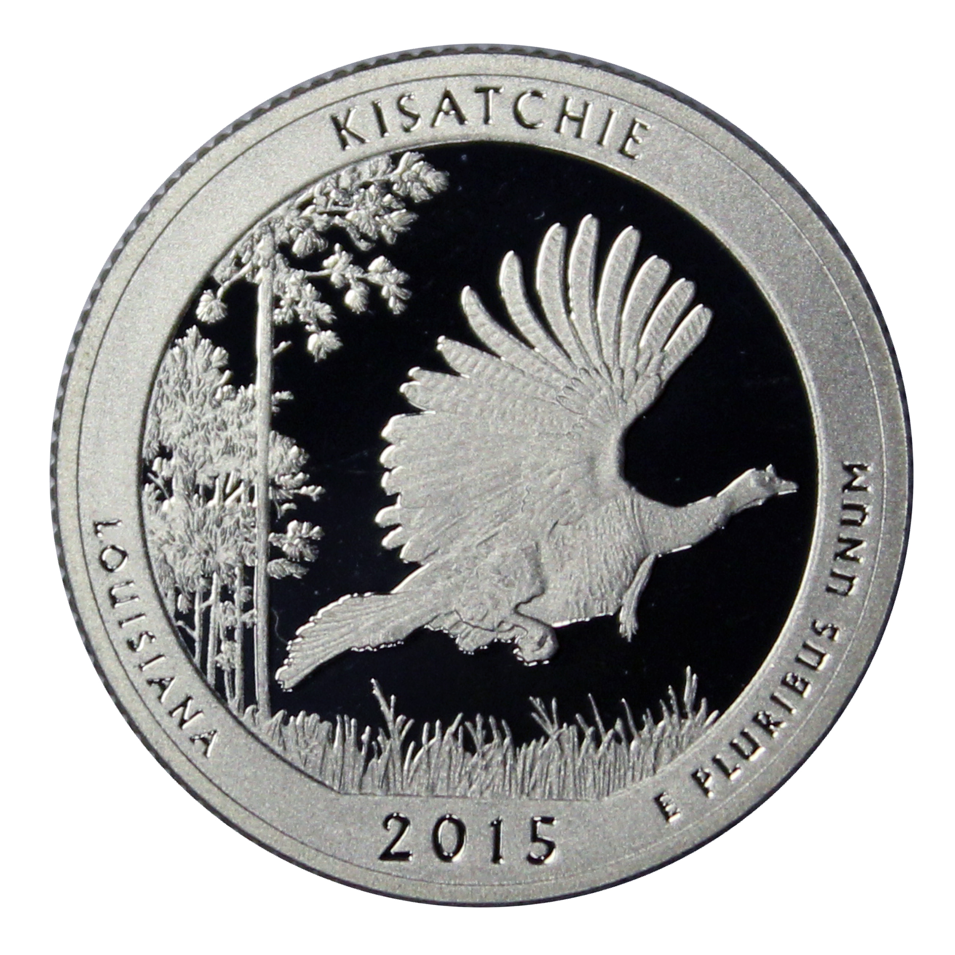 2015 S Parks Quarter Kisatchie Gem Deep Cameo Proof 90 Silver US Coin